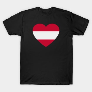I Love Austria // Heart-Shaped Austrian Flag T-Shirt